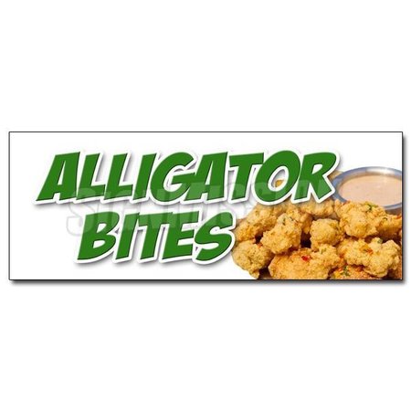 SIGNMISSION ALLIGATOR BITES DECAL sticker gator florida fried snack fresh delicious, D-12 Alligator Bites D-12 Alligator Bites